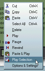 Playing a non-selection